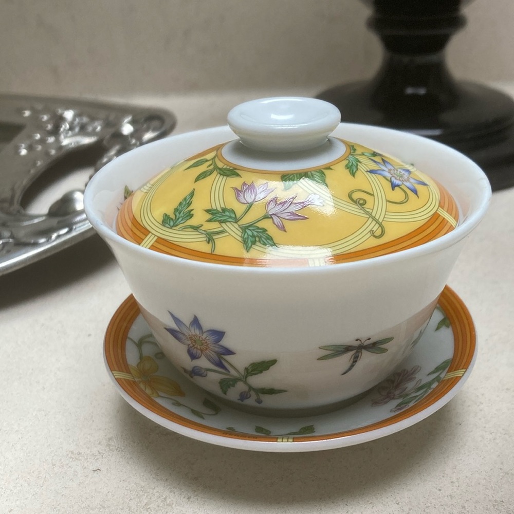 🎈🎉💕HP Hermes “La Siesta “ teacup, lid and saucer🎊🍾🏆